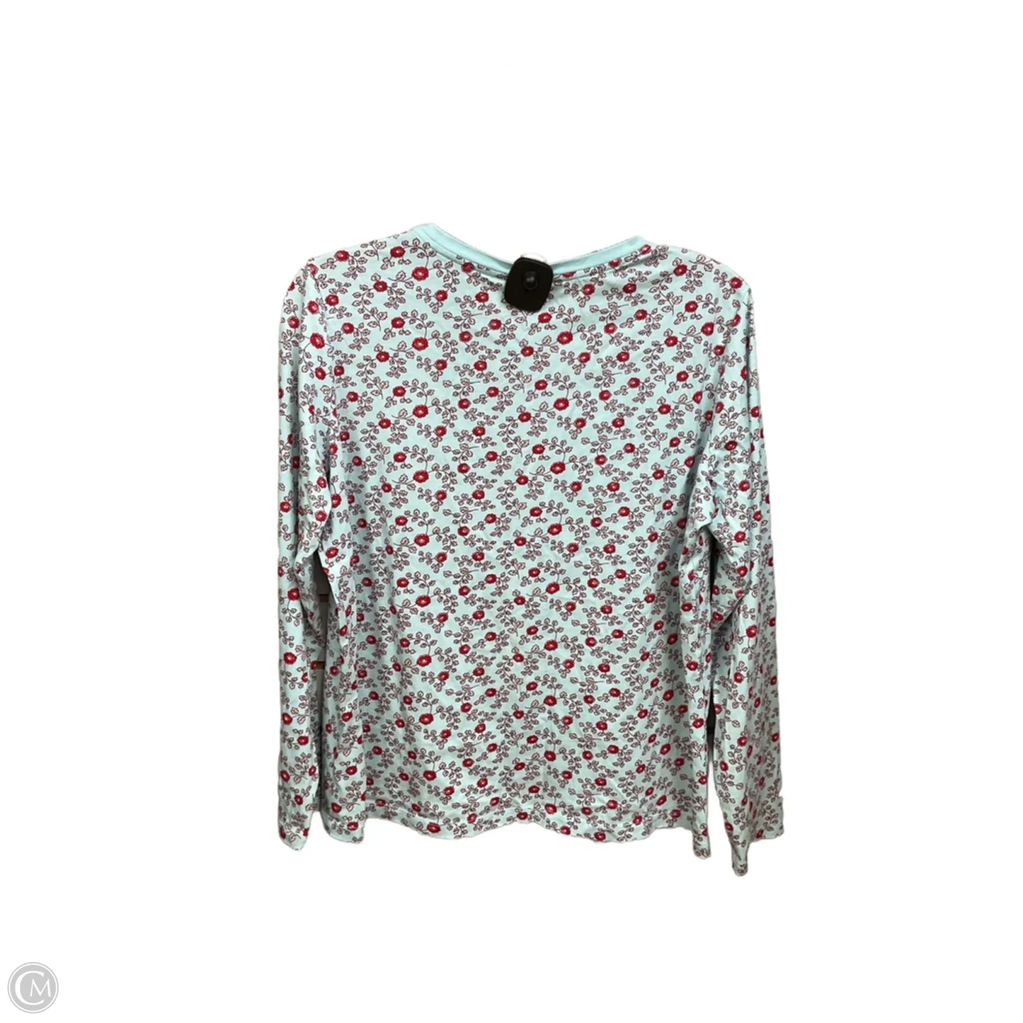 Top Long Sleeve By Lands End In Floral Print, Size: L