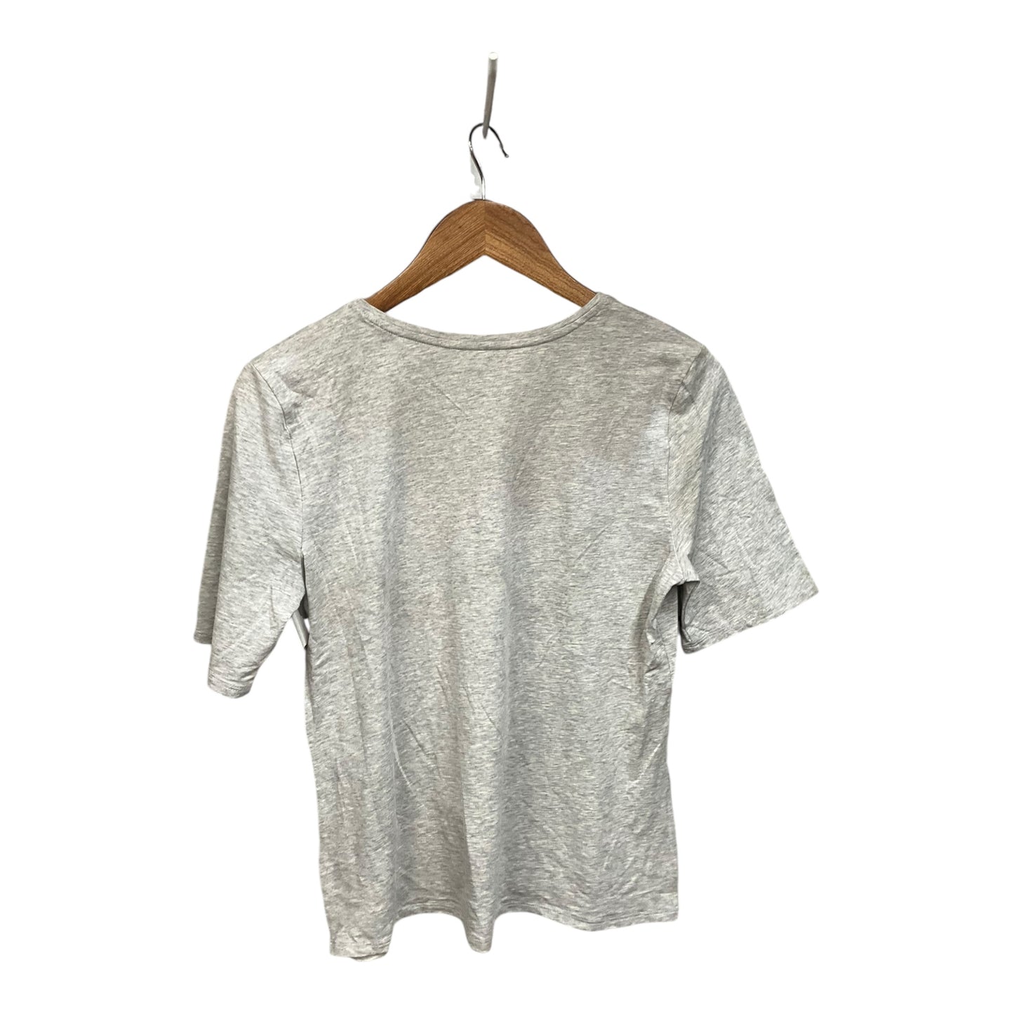 Top Short Sleeve By Garnet Hill In Grey, Size: M