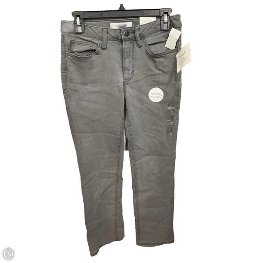 Jeans Straight By Croft And Barrow In Grey Denim, Size: 4