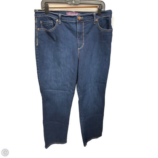 Jeans Straight By Gloria Vanderbilt In Blue Denim, Size: 14