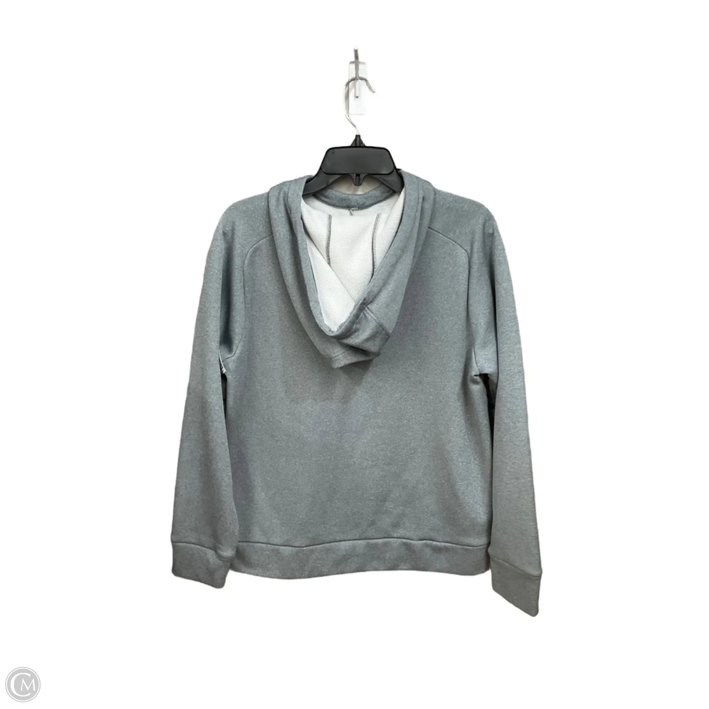 Athletic Sweatshirt Hoodie By Under Armour In Grey, Size: M