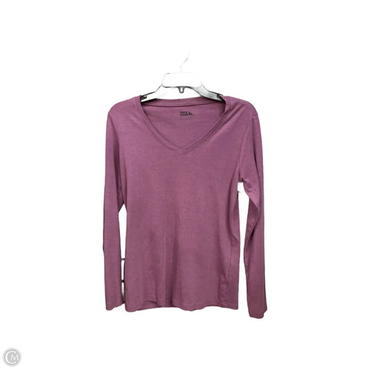 Top Long Sleeve Basic By Eddie Bauer In Purple, Size: L