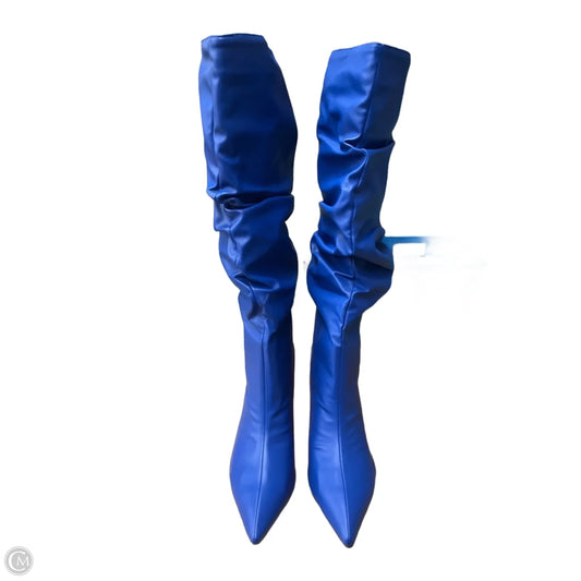 Boots Over-the-knee Heels By Clothes Mentor In Blue, Size: 11