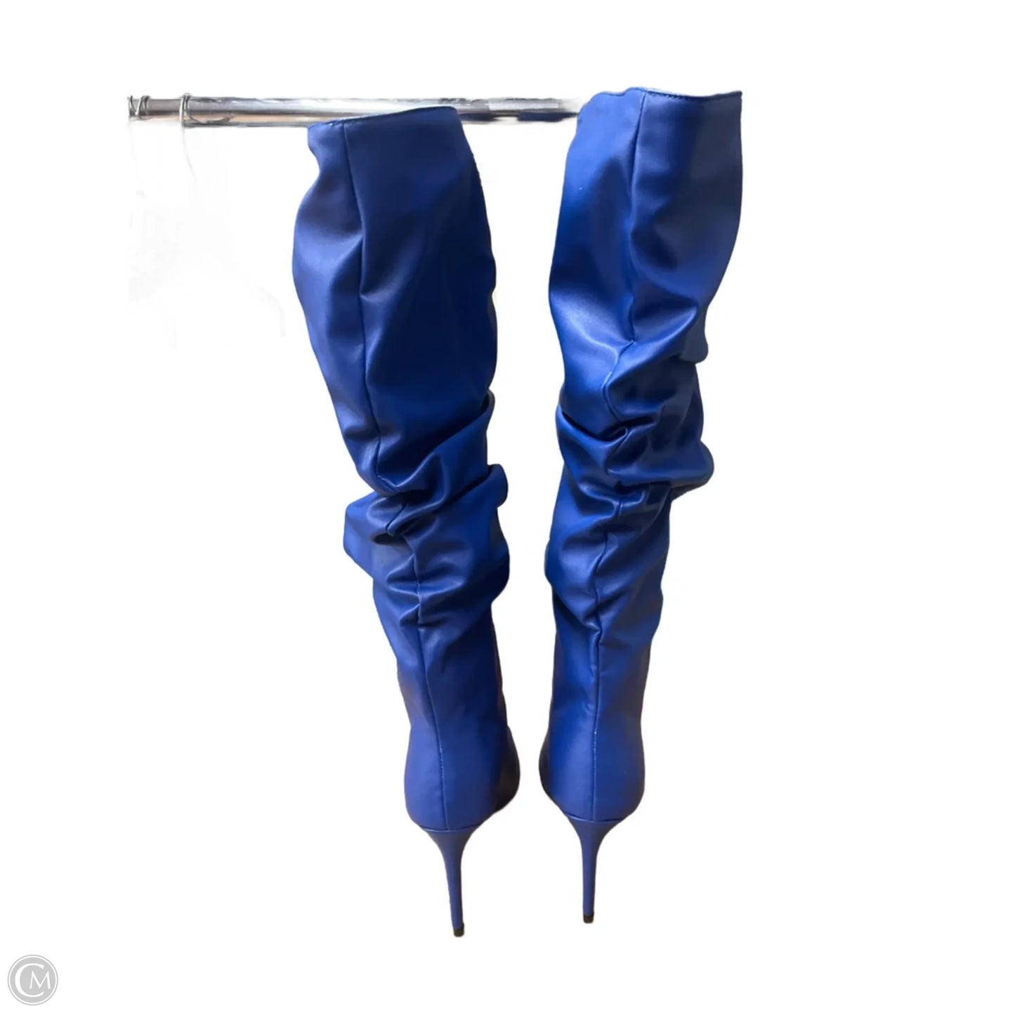 Boots Over-the-knee Heels By Clothes Mentor In Blue, Size: 11