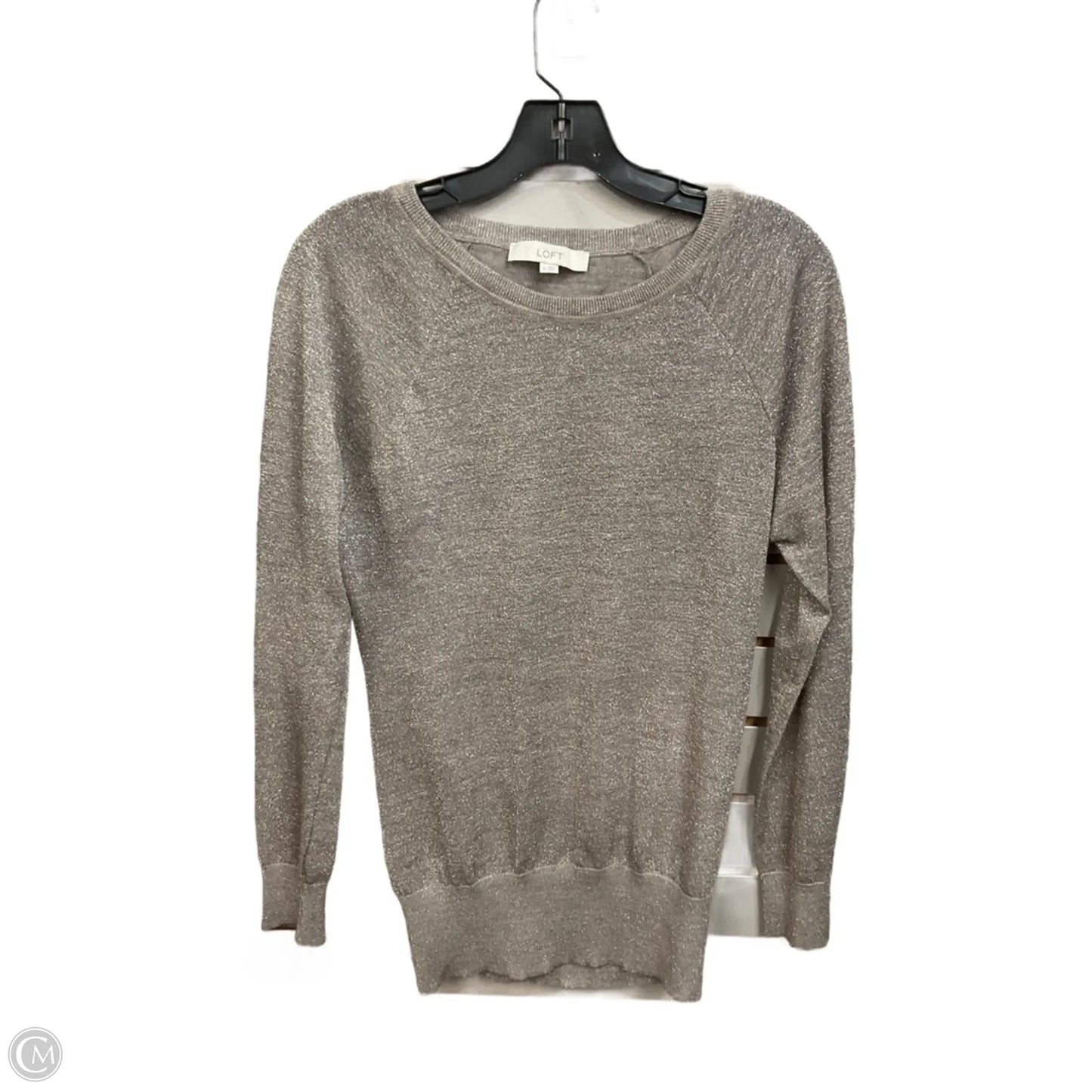 Top Long Sleeve By Loft In Silver, Size: S