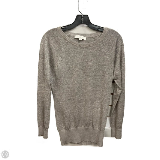 Top Long Sleeve By Loft In Silver, Size: S