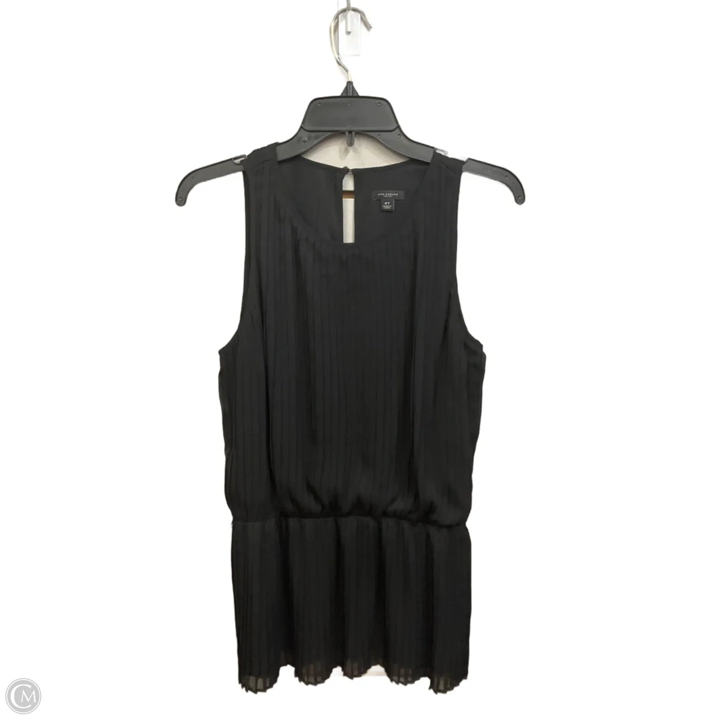 Top Sleeveless By Ann Taylor In Black, Size: 8