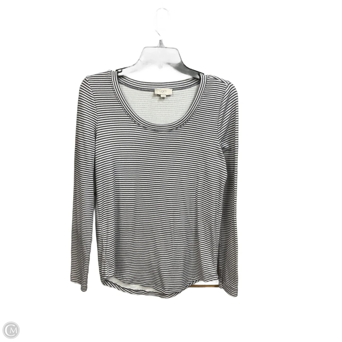 Top Long Sleeve By Loft In Striped Pattern, Size: S