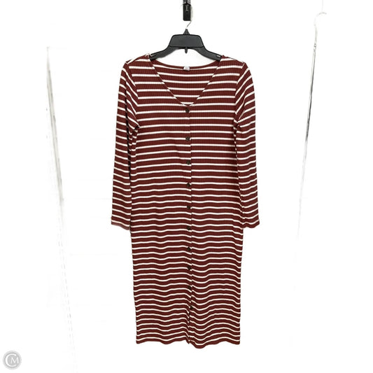 Dress Casual Midi By Old Navy In Striped Pattern, Size: S