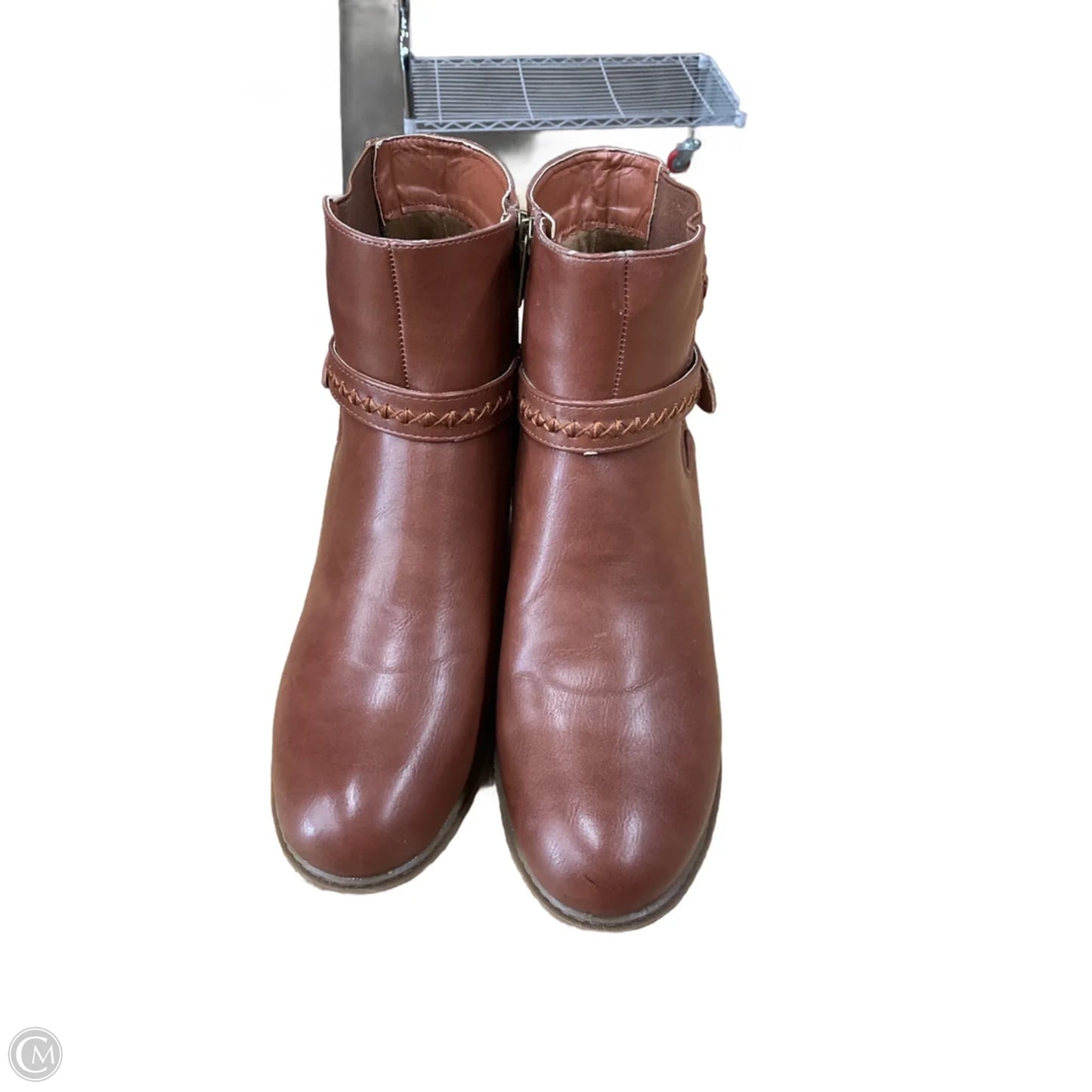 Boots Ankle Heels By Cloudwalkers In Brown, Size: 12