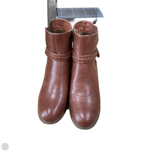 Boots Ankle Heels By Cloudwalkers In Brown, Size: 12