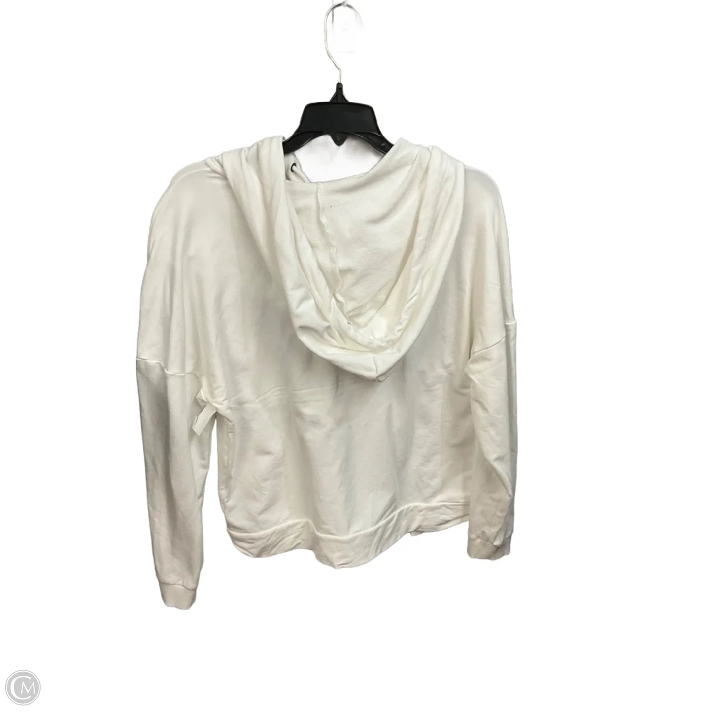 Athletic Top Long Sleeve Hoodie By Cabi In White, Size: S