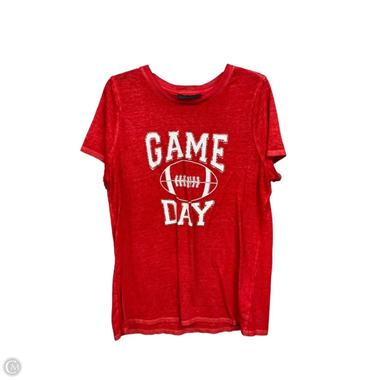 Top Short Sleeve By Lane Bryant In Red, Size: Xl