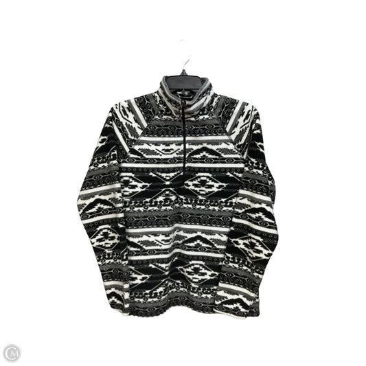 Top Long Sleeve By Eddie Bauer In Black & White, Size: M