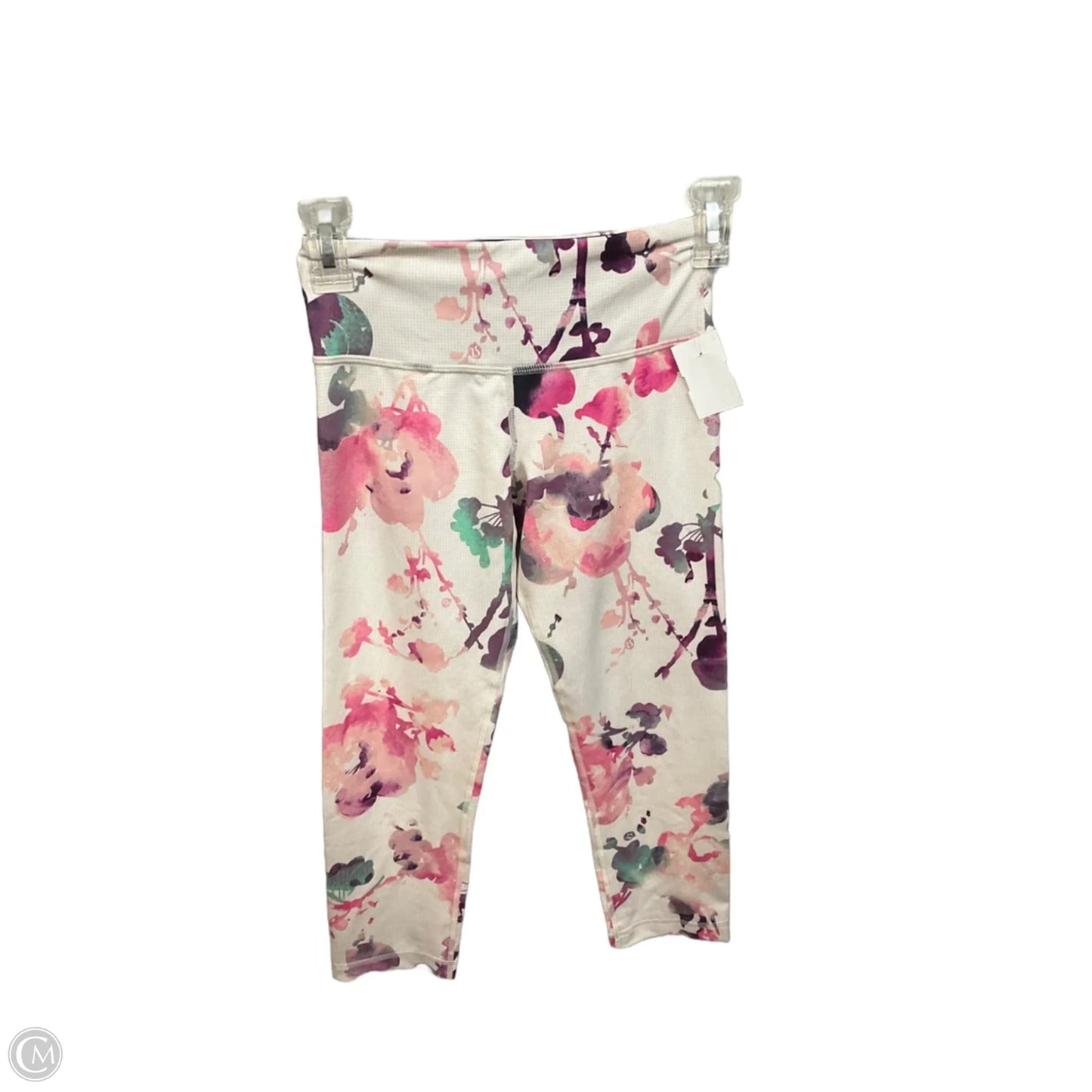 Athletic Leggings Capris By Lululemon In Floral Print, Size: Xs