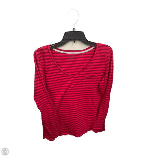 Top Long Sleeve By Columbia In Striped Pattern, Size: L