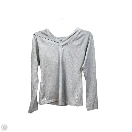 Athletic Top Long Sleeve Hoodie By Ideology In Grey, Size: S