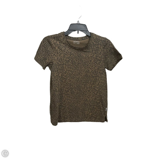 Top Short Sleeve By Eddie Bauer In Animal Print, Size: Xs