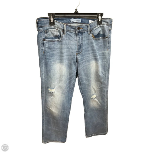 Jeans Straight By Banana Republic In Blue Denim, Size: 12