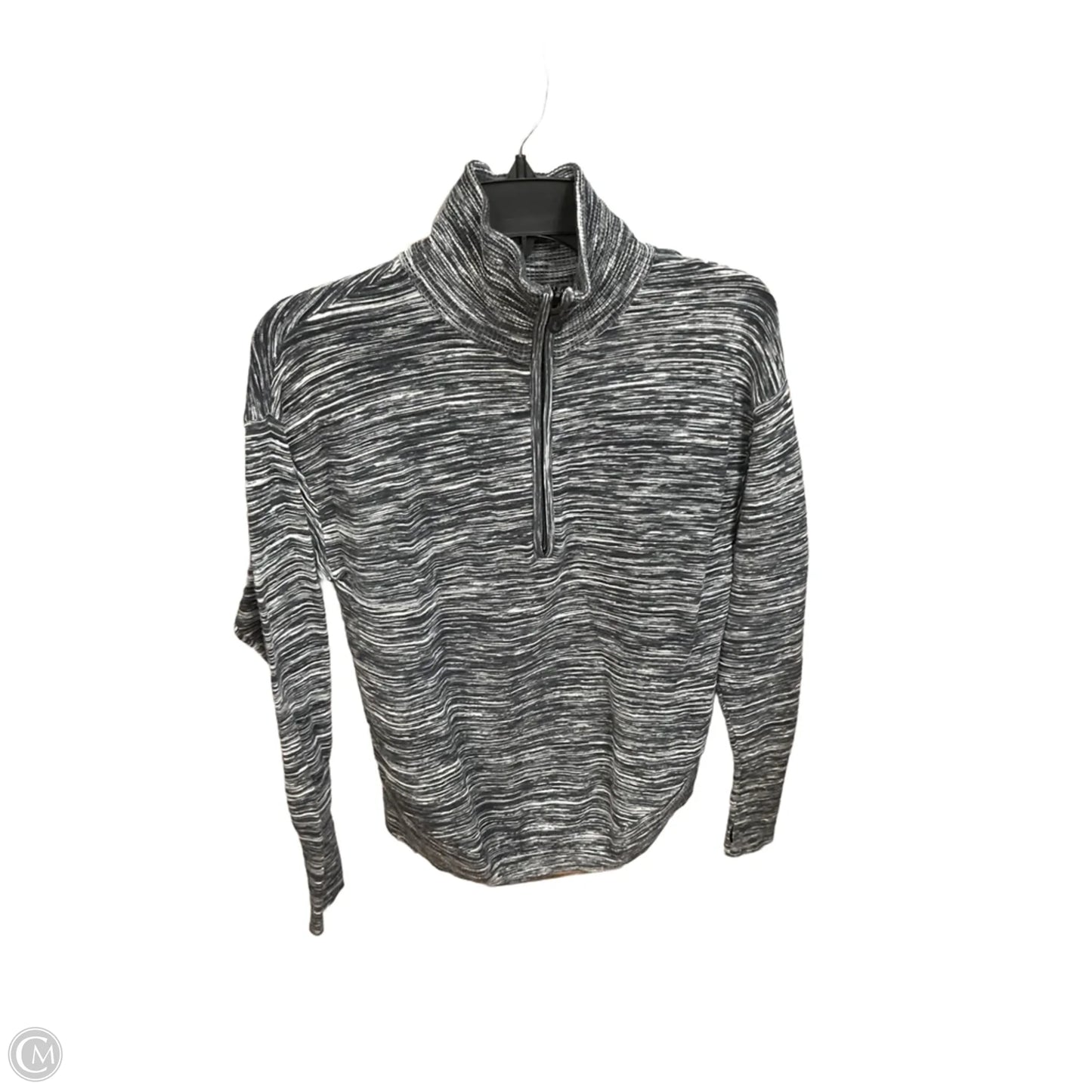 Athletic Top Long Sleeve Collar By Offline By Aerie In Green & White, Size: Xxs