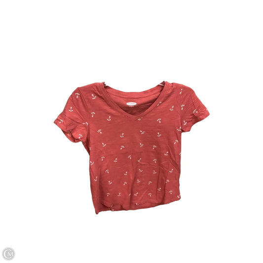 Top Short Sleeve By Old Navy In Nautical Print, Size: Xs