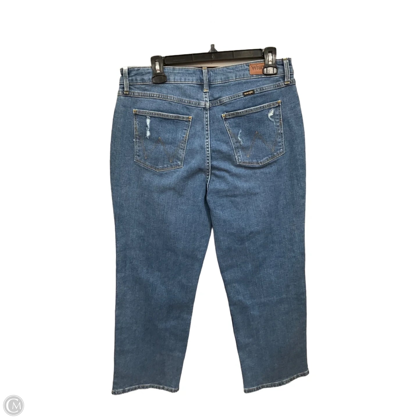 Jeans Cropped By Wrangler In Blue Denim, Size: 12