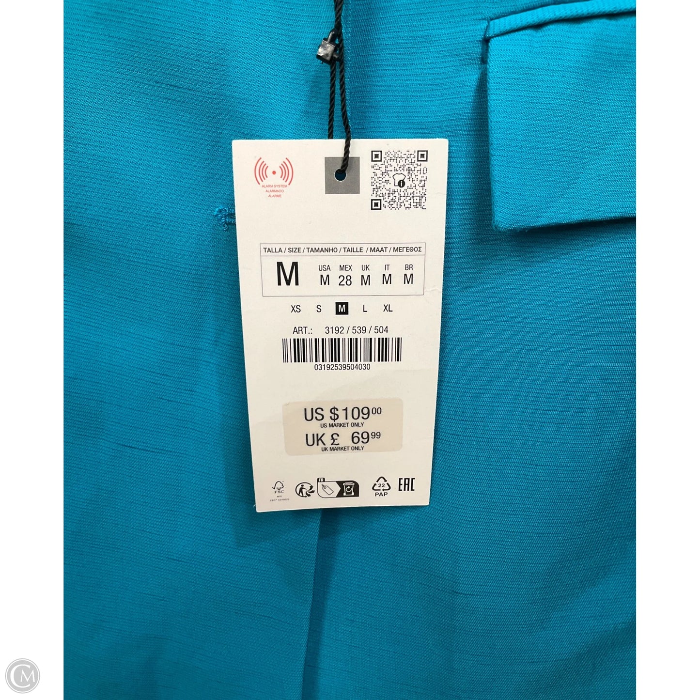 Blazer By Zara In Blue, Size: M