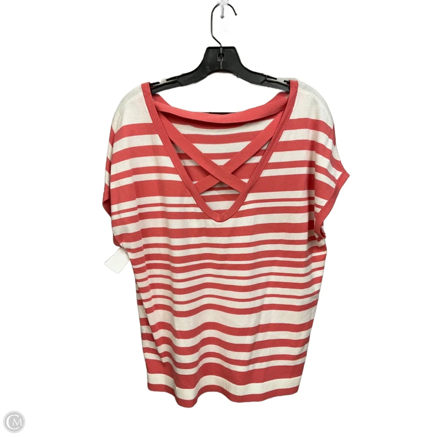 Top Sleeveless By Loft In Striped Pattern, Size: M
