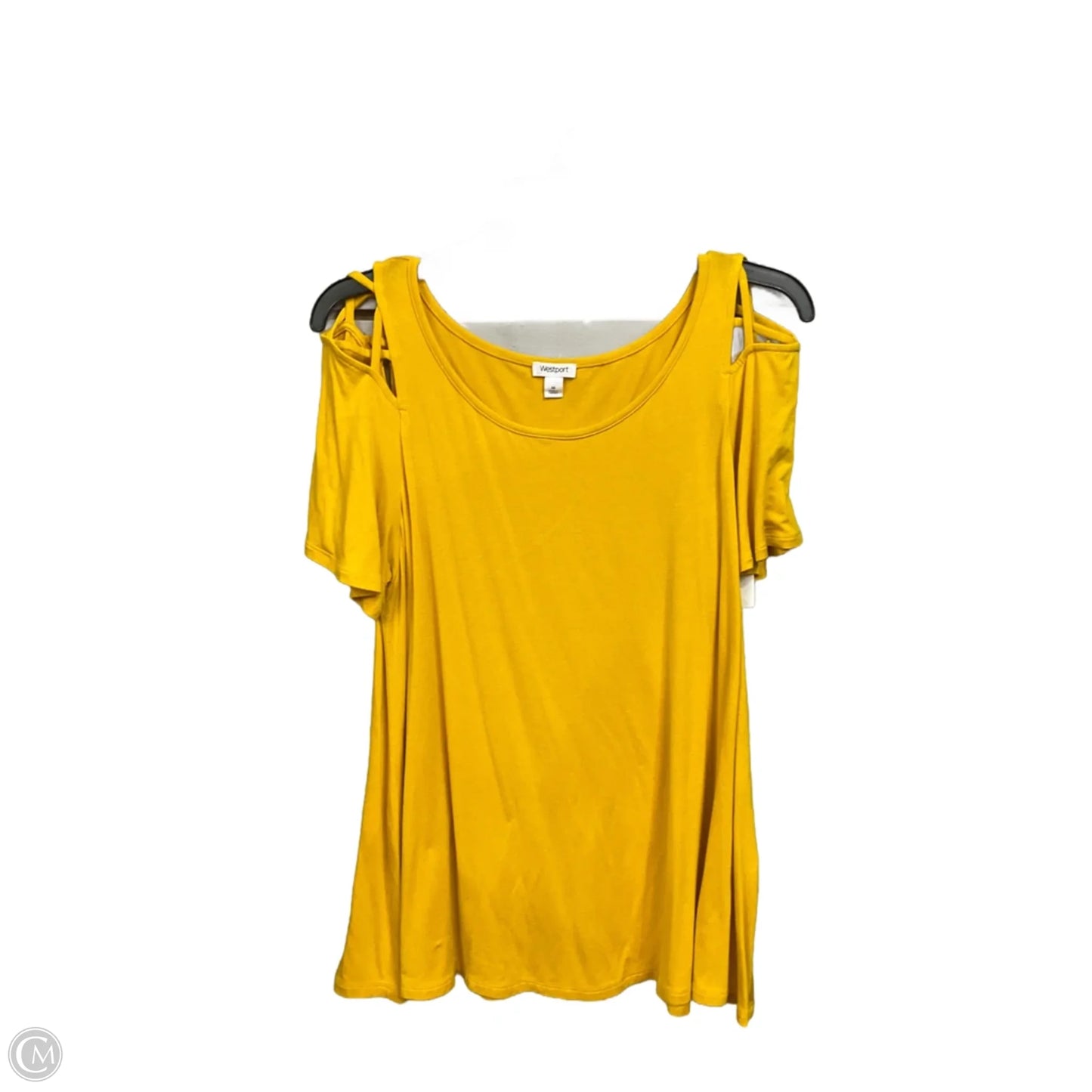 Top Short Sleeve By Westport In Yellow, Size: M