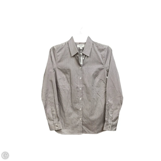 Blouse Long Sleeve By Banana Republic In Striped Pattern, Size: Xs