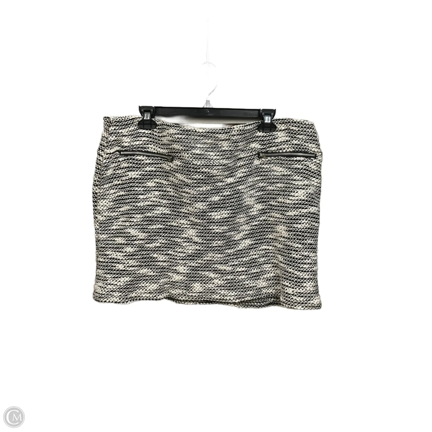 Skirt Mini & Short By Clothes Mentor In Black & Cream, Size: 16