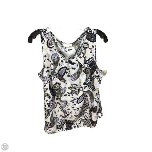 Top Sleeveless By Loft In Paisley Print, Size: L
