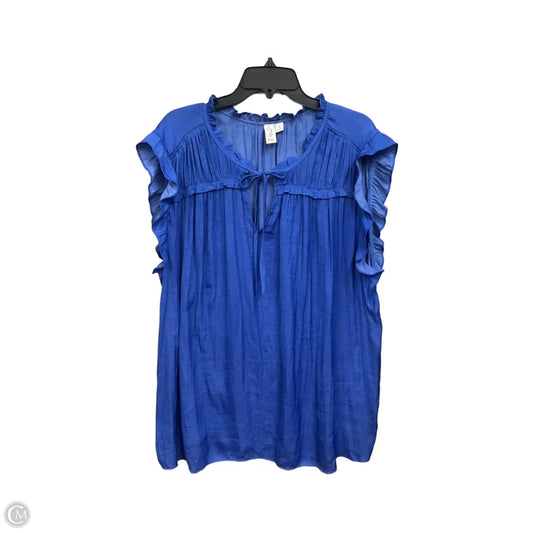 Top Sleeveless By Joie In Blue, Size: 3x