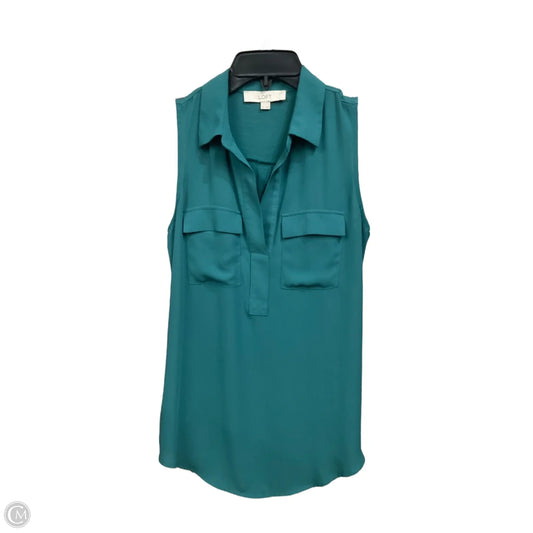 Top Sleeveless By Loft In Green, Size: Xs