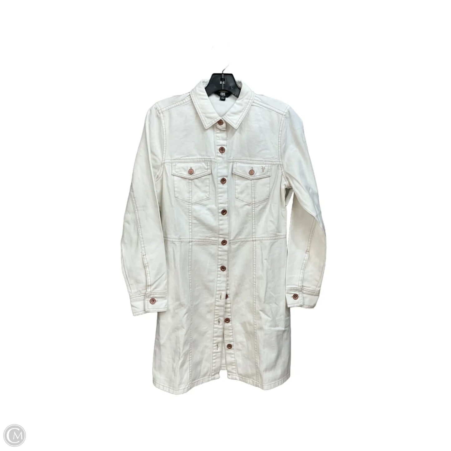 Dress Designer By Frye In Cream Denim, Size: S