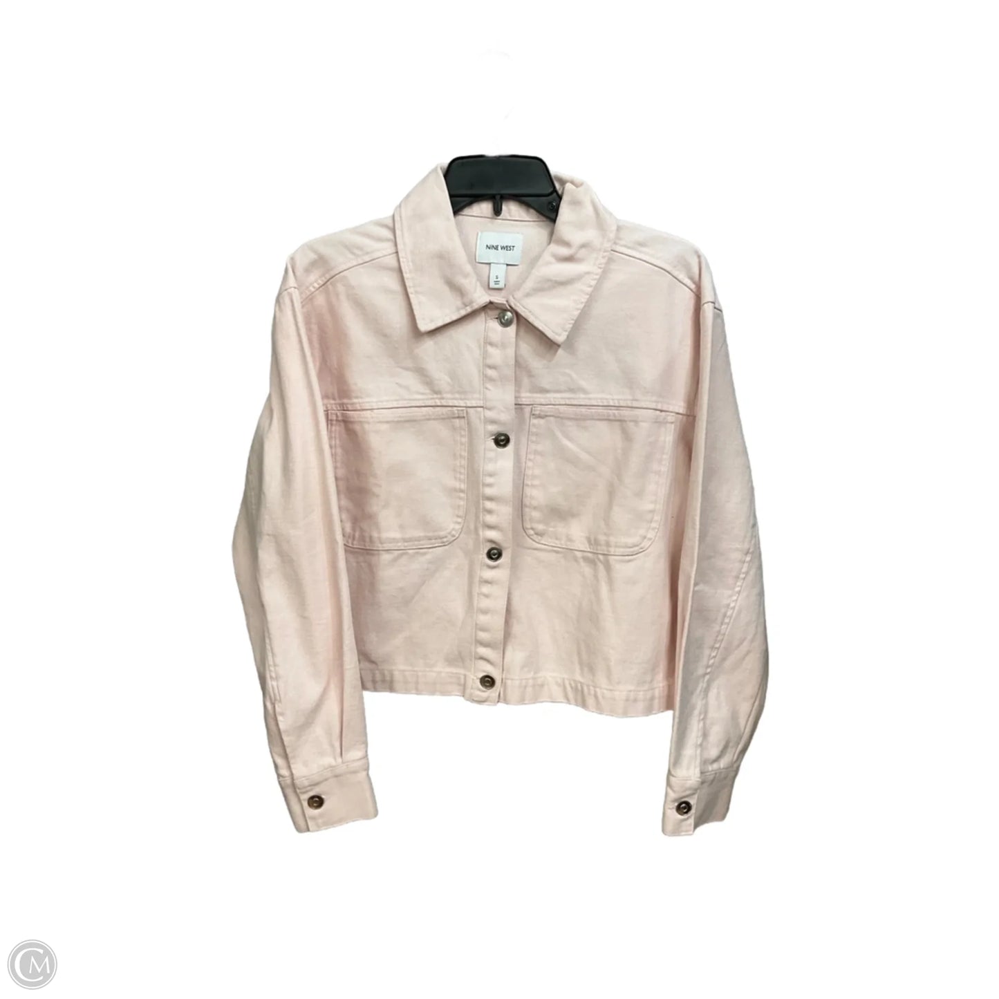 Jacket Denim By Nine West In Pink Denim, Size: S