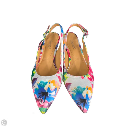 Shoes Heels Block By J Renee In Floral Print, Size: 8