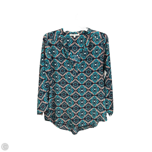 Blouse Long Sleeve By Daniel Rainn In Multi-colored, Size: L