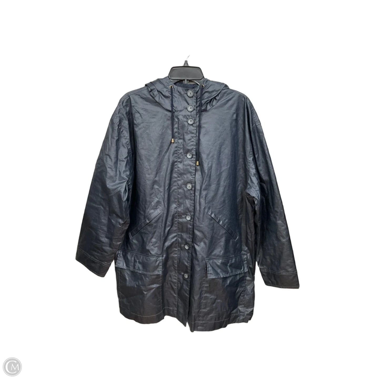 Coat Raincoat By Garnet Hill In Grey, Size: Xl