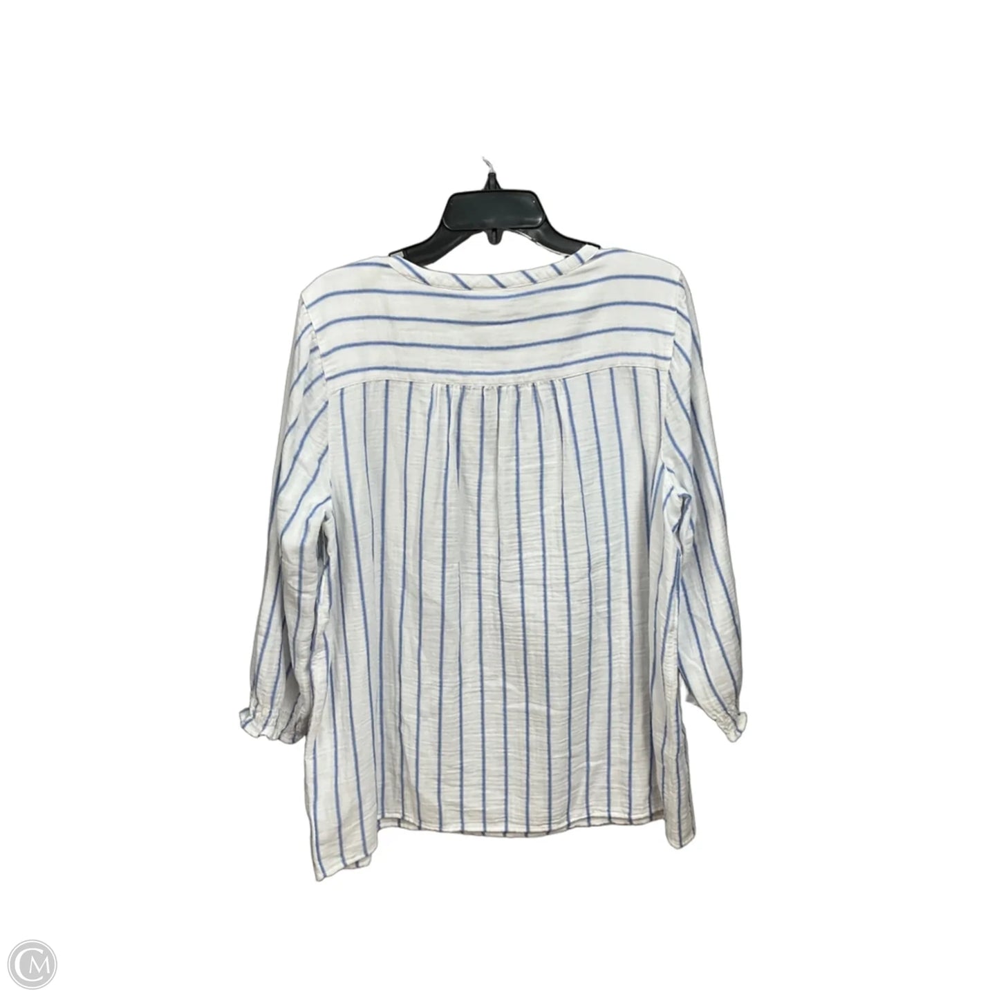 Blouse 3/4 Sleeve By J. Jill In Striped Pattern, Size: L