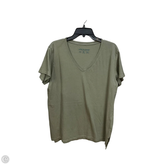 Top Short Sleeve Basic By Life Is Good In Green, Size: Xl