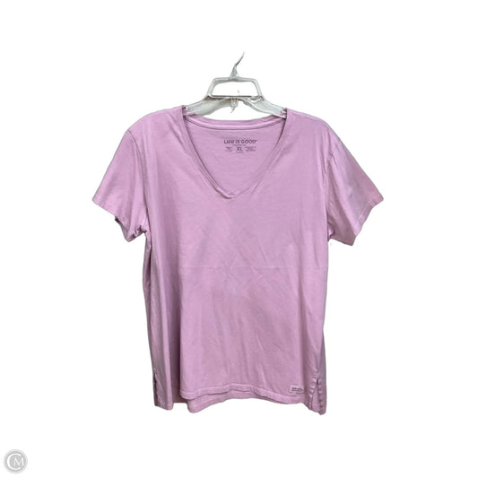 Top Short Sleeve Basic By Life Is Good In Purple, Size: Xl