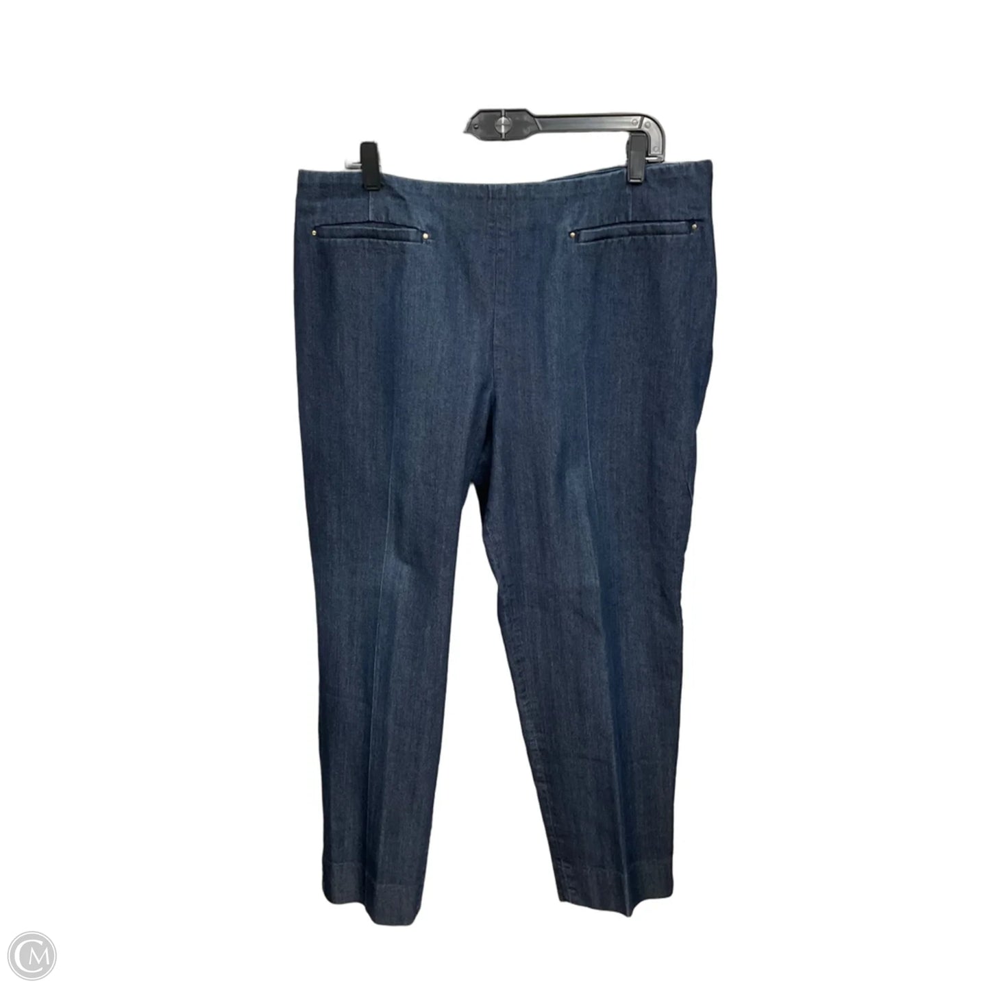 Jeans Straight By Ellen Tracy In Blue Denim, Size: 16