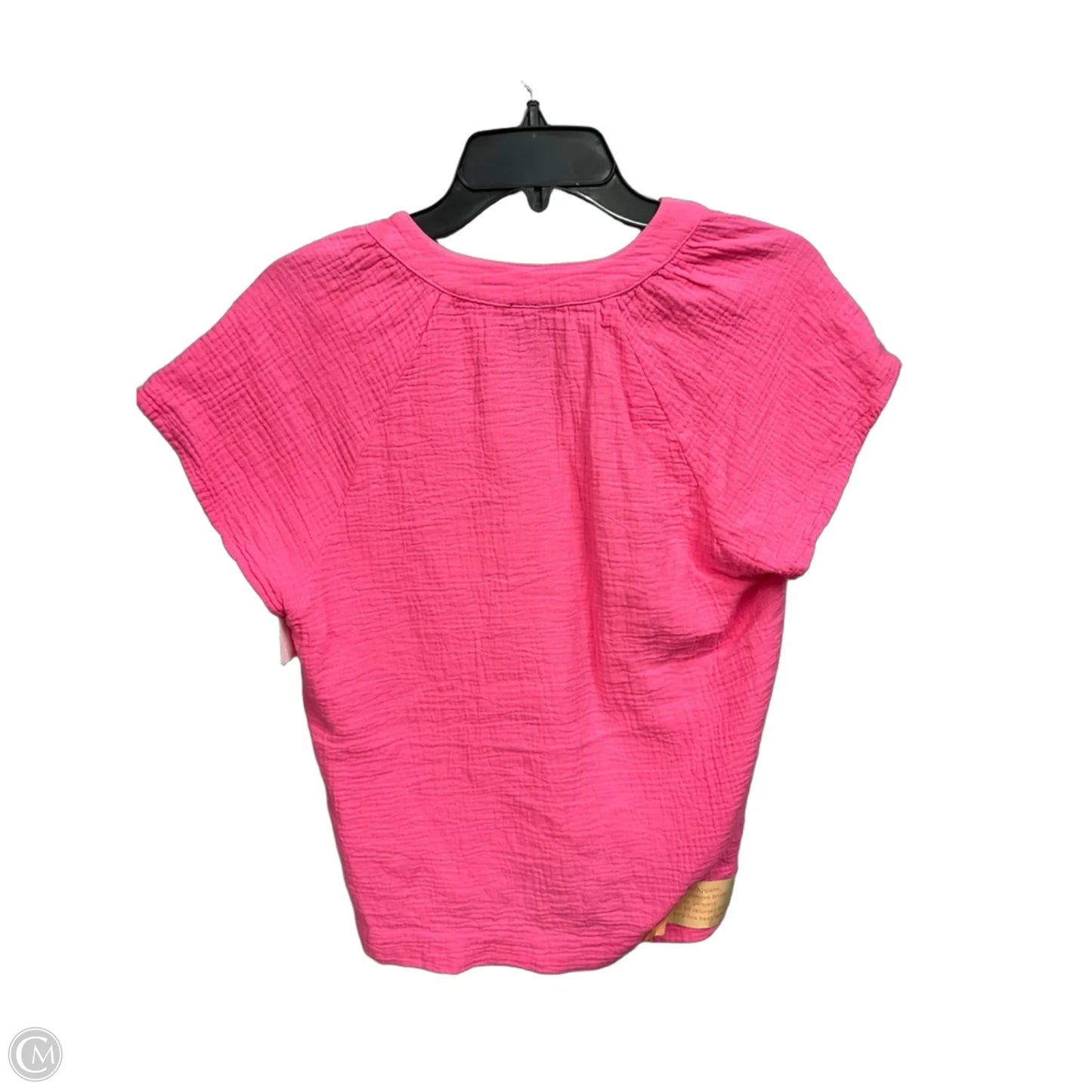 Top Short Sleeve By Bobi In Pink, Size: Xs