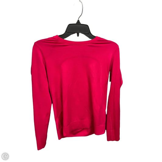 Athletic Top Long Sleeve Crewneck By Lululemon In Pink, Size: S