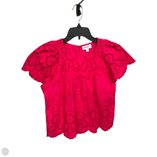 Top Short Sleeve By Evereve In Pink, Size: Xs