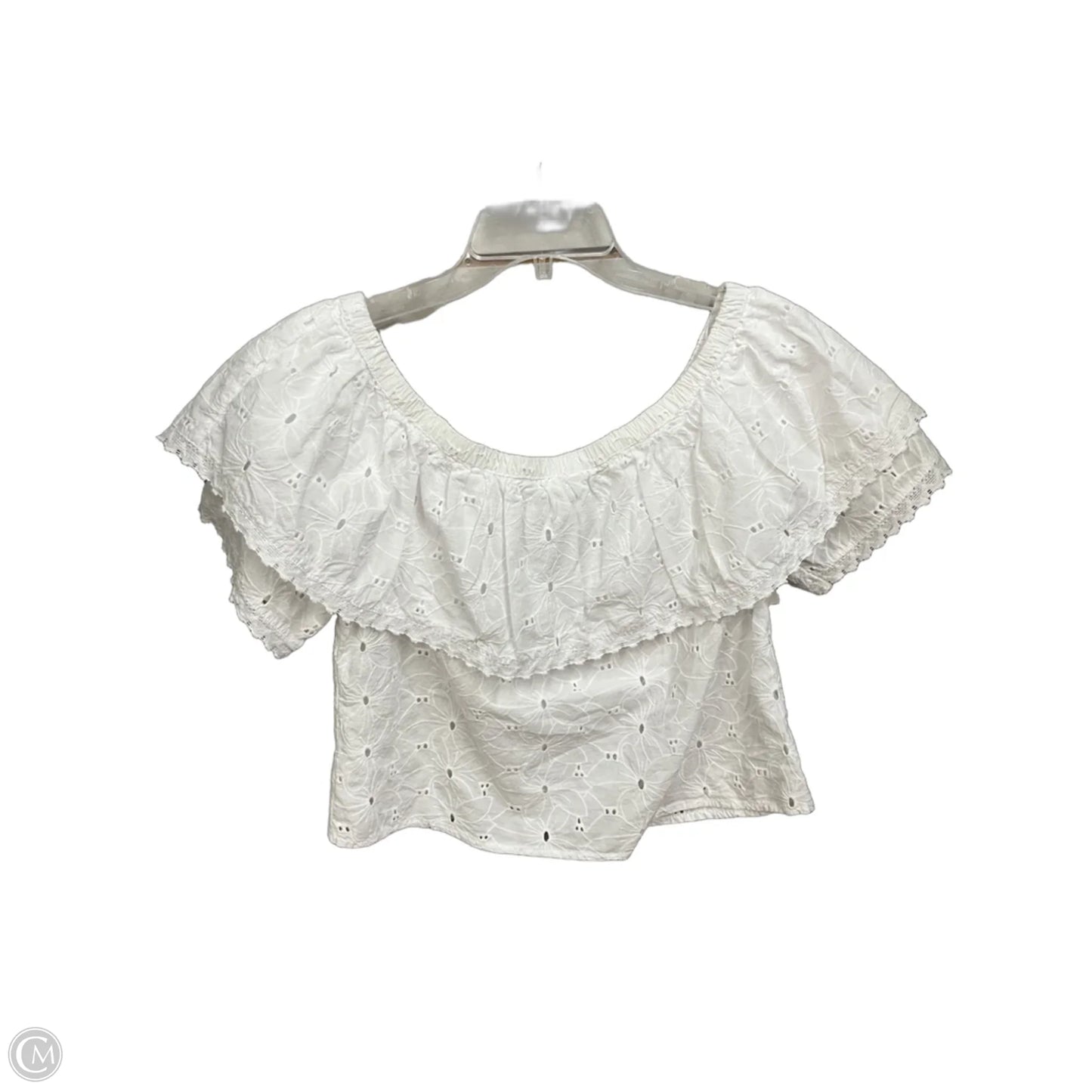 Top Short Sleeve By Calypso St Barth In White, Size: M