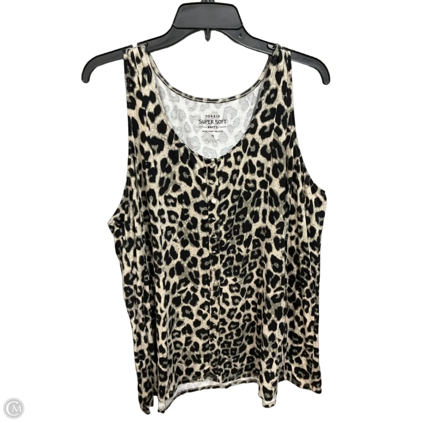 Top Sleeveless By Torrid In Animal Print, Size: 4x