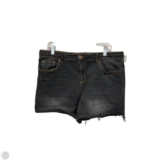 Shorts By Tribal In Black Denim, Size: 16