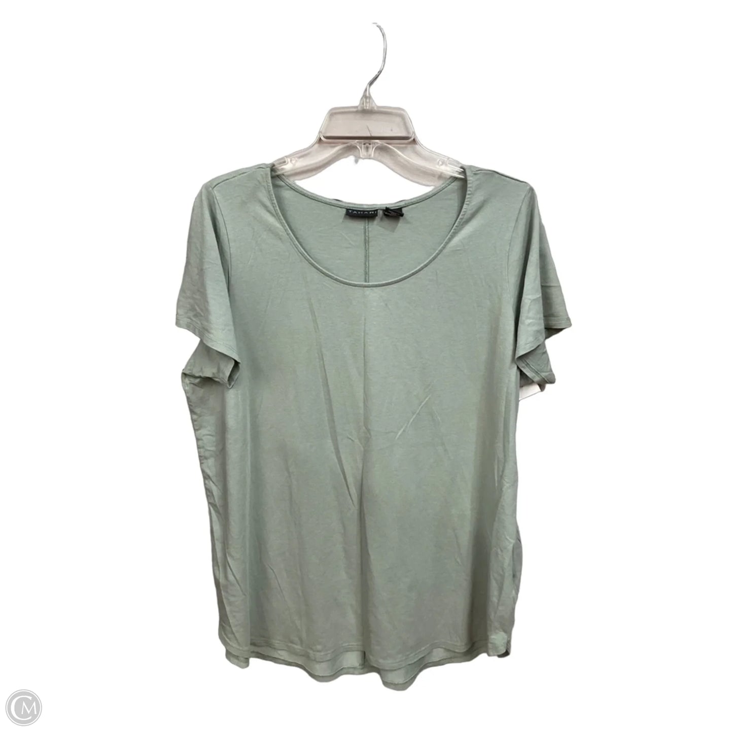 Top Short Sleeve Basic By Tahari In Green, Size: 1x